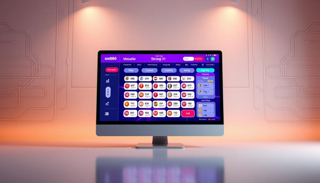 A sleek and modern online lottery platform, sodo66, showcases its flagship service - online lô đề. Set against a minimalist, technology-inspired backdrop, the platform's interface is prominently displayed, inviting users to navigate its intuitive design. Vibrant colors and clean lines convey a sense of professionalism and trustworthiness, crucial for an online gambling service. The scene is illuminated by warm, diffused lighting, creating a welcoming atmosphere. Camera angles emphasize the platform's user-friendly layout, drawing the viewer's attention to the core functionality of placing lô đề bets securely and conveniently. An overall sophisticated and polished aesthetic reflects sodo66's position as a leading provider of reliable online lô đề services in Vietnam. A sleek and modern online lottery platform, sodo66, showcases its flagship service - online lô đề. Set against a minimalist, technology-inspired backdrop, the platform's interface is prominently displayed, inviting users to navigate its intuitive design. Vibrant colors and clean lines convey a sense of professionalism and trustworthiness, crucial for an online gambling service. The scene is illuminated by warm, diffused lighting, creating a welcoming atmosphere. Camera angles emphasize the platform's user-friendly layout, drawing the viewer's attention to the core functionality of placing lô đề bets securely and conveniently. An overall sophisticated and polished aesthetic reflects sodo66's position as a leading provider of reliable online lô đề services in Vietnam.